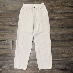 Vintage STEEL Jeans High Waist Denim White USA Women 26X28 EUC